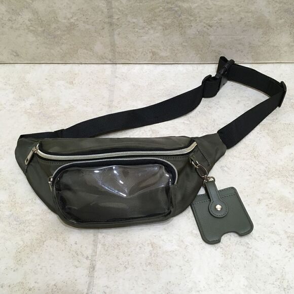 NEW WITHOUT TAGS OLIVE GREEN FANNY PACK‎ - Picture 1 of 9